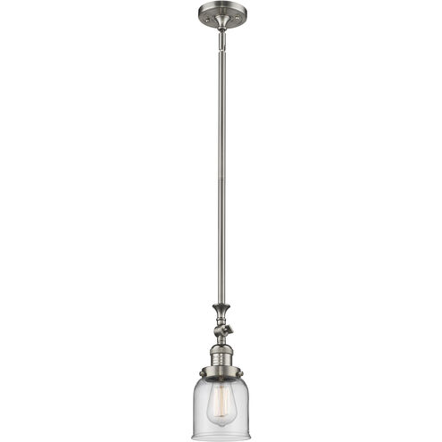 Franklin Restoration Bell 1 Light 5 inch Brushed Satin Nickel Mini Pendant Ceiling Light in Incandescent, Clear, Franklin Restoration
