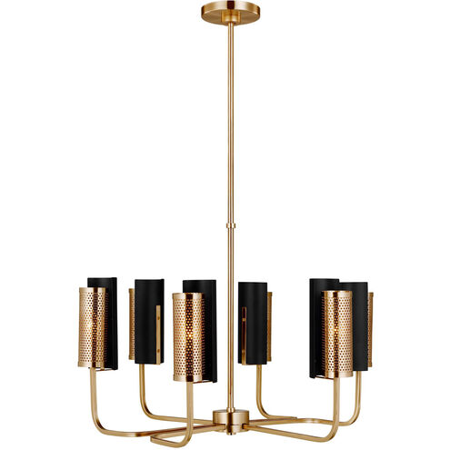 Cyd 6 Light 26 inch Satin Brass Chandelier Ceiling Light