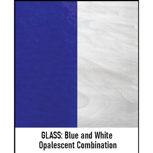 Glasgow 2 Light 8.38 inch Slate Flush Mount Ceiling Light in Blue and White Opalescent