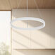 Cerchio LED 17.75 inch White Pendant Ceiling Light