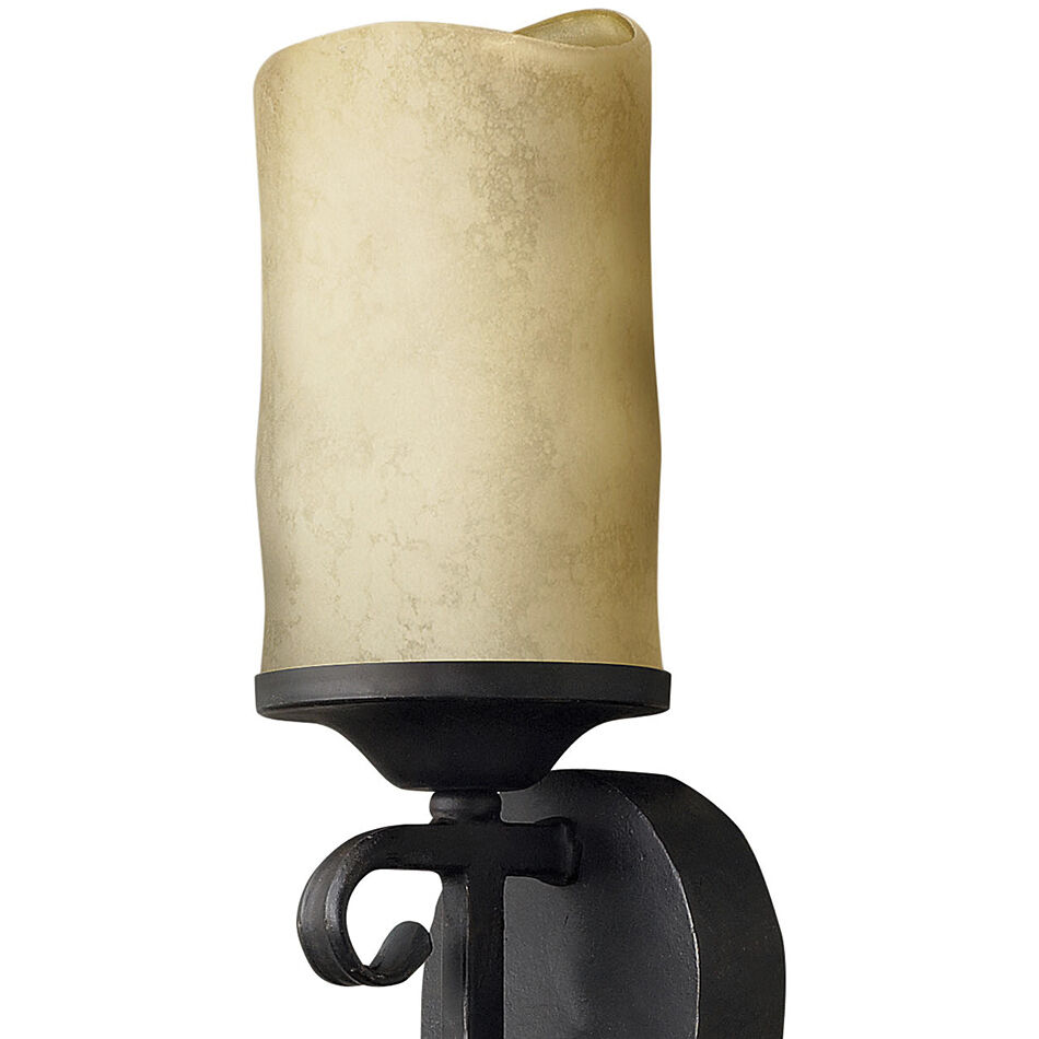 Casa 1 Light 5 inch Olde Black Indoor Wall Sconce Wall Light in Antique Scavo