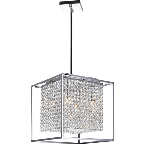 Cube 5 Light 14 inch Chrome Chandelier Ceiling Light