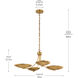 Palmela 4 Light Lacquered Brass Convertible Chandelier Ceiling Light