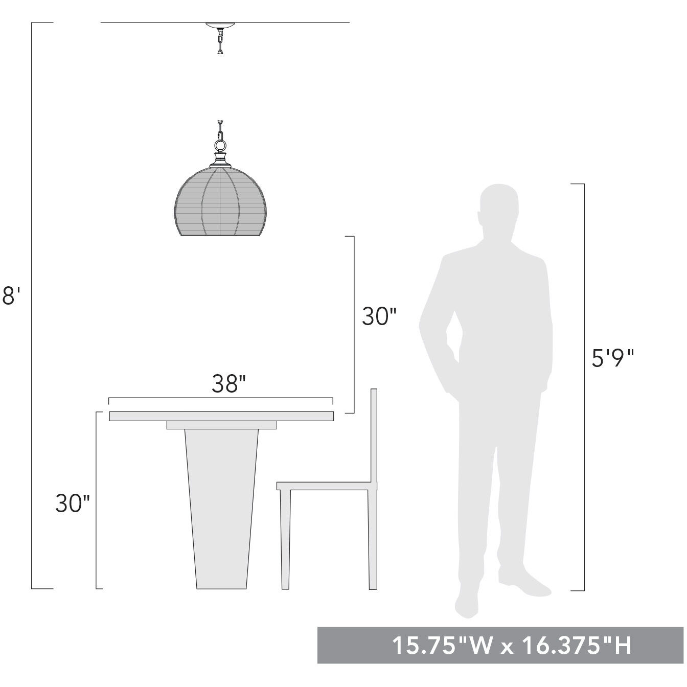 Calypso 1 Light 15.75 inch Matte Black Pendant Ceiling Light, Medium