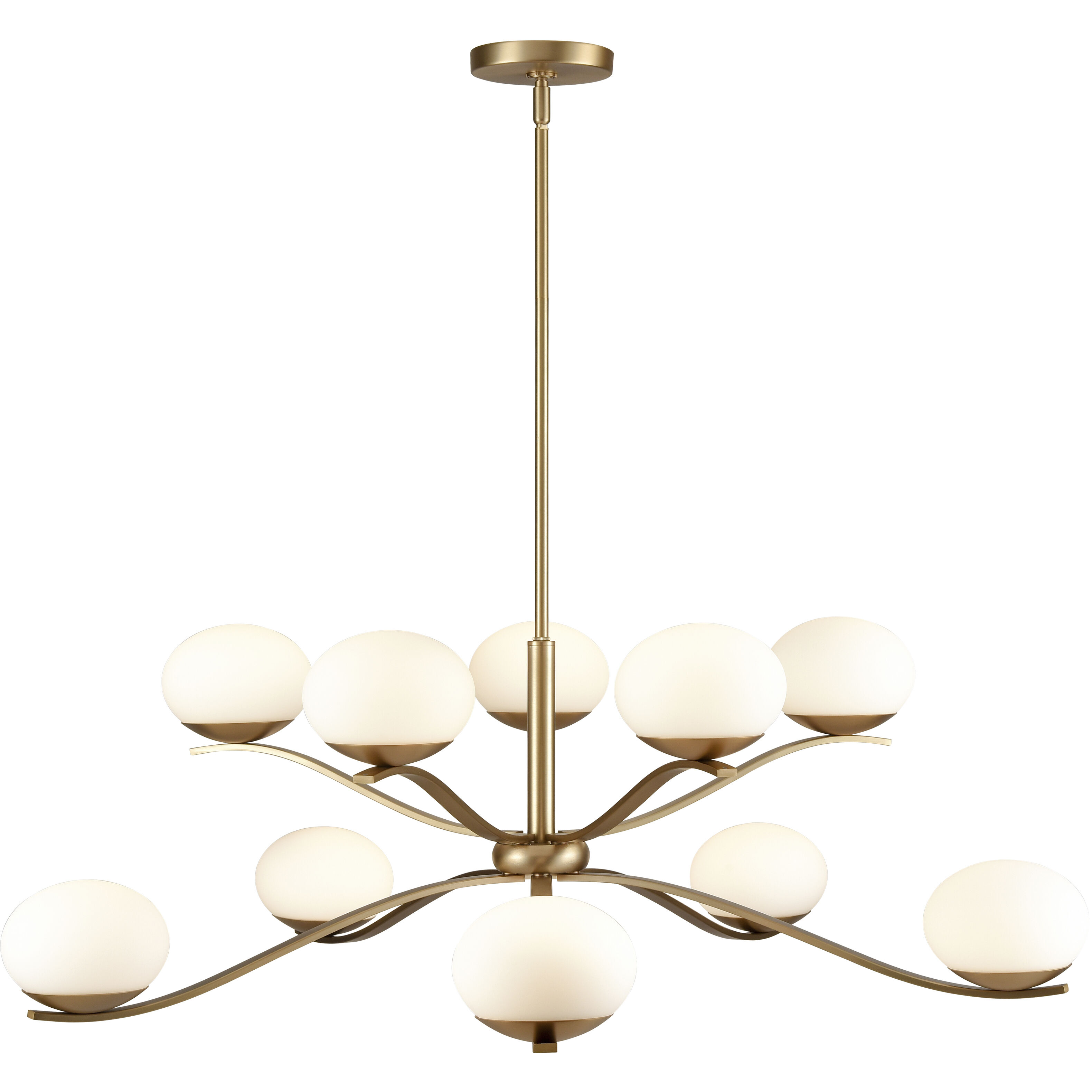 Wallace LED 39 inch Brushed Gold Chandelier Ceiling Light