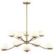 Wallace LED 39 inch Brushed Gold Chandelier Ceiling Light