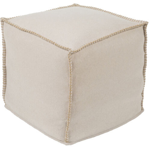 Simplicity 18 inch Taupe Pouf, Cube