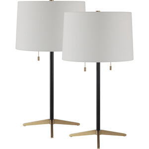 Orono 25 inch 60.00 watt Matte Black and Gold Table Lamps Portable Light, Set of 2
