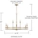 Fuller 9 Light 34.75 inch Aged Brass Chandelier Ceiling Light