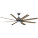 Levon Custom 1 Light Galvanized Fan Light Kit