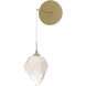 Chrysalis 1 Light 5.5 inch Modern Brass Sconce Wall Light in White Crystal, Small
