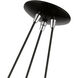 Amador 3 Light 25 inch Shiny Black with Polished Chrome Accents Cluster Pendant Ceiling Light