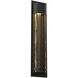Outdoor Round Motif LED 31 inch Textured Black Outdoor Sconce in 3000K LED, Bronze Granite, Tall Round