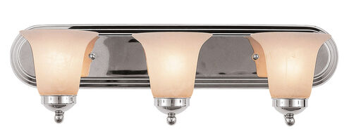 Rusty 3 Light 24 inch Polished Chrome Vanity Bar Wall Light