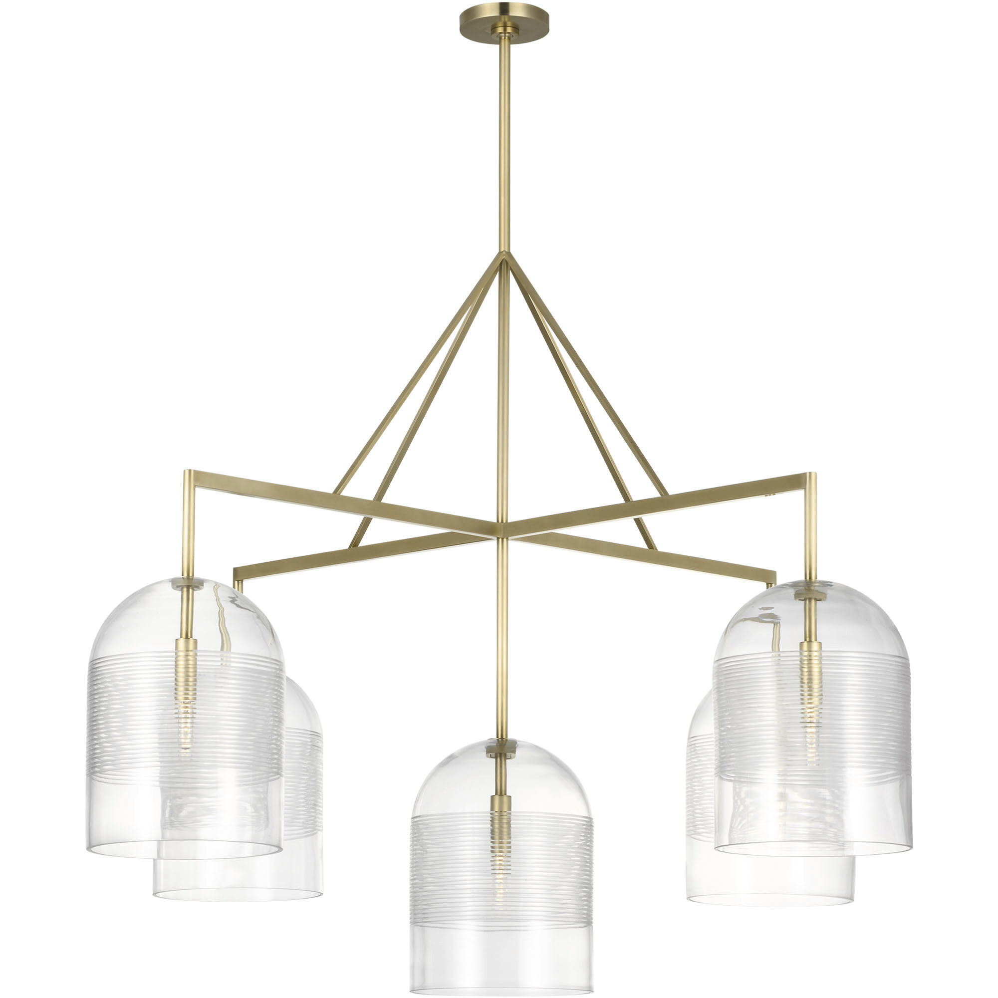 Sean Lavin Leano 5 Light 52 inch Hand-Rubbed Antique Brass Chandelier Ceiling Light