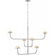 Kelly Wearstler Pedra LED 40.75 inch Polished Nickel Three Tier Shallow Chandelier Ceiling Light