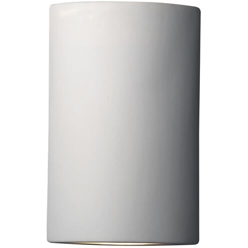 Ambiance Cylinder LED 8.25 inch White Crackle Corner Wall Sconce Wall Light