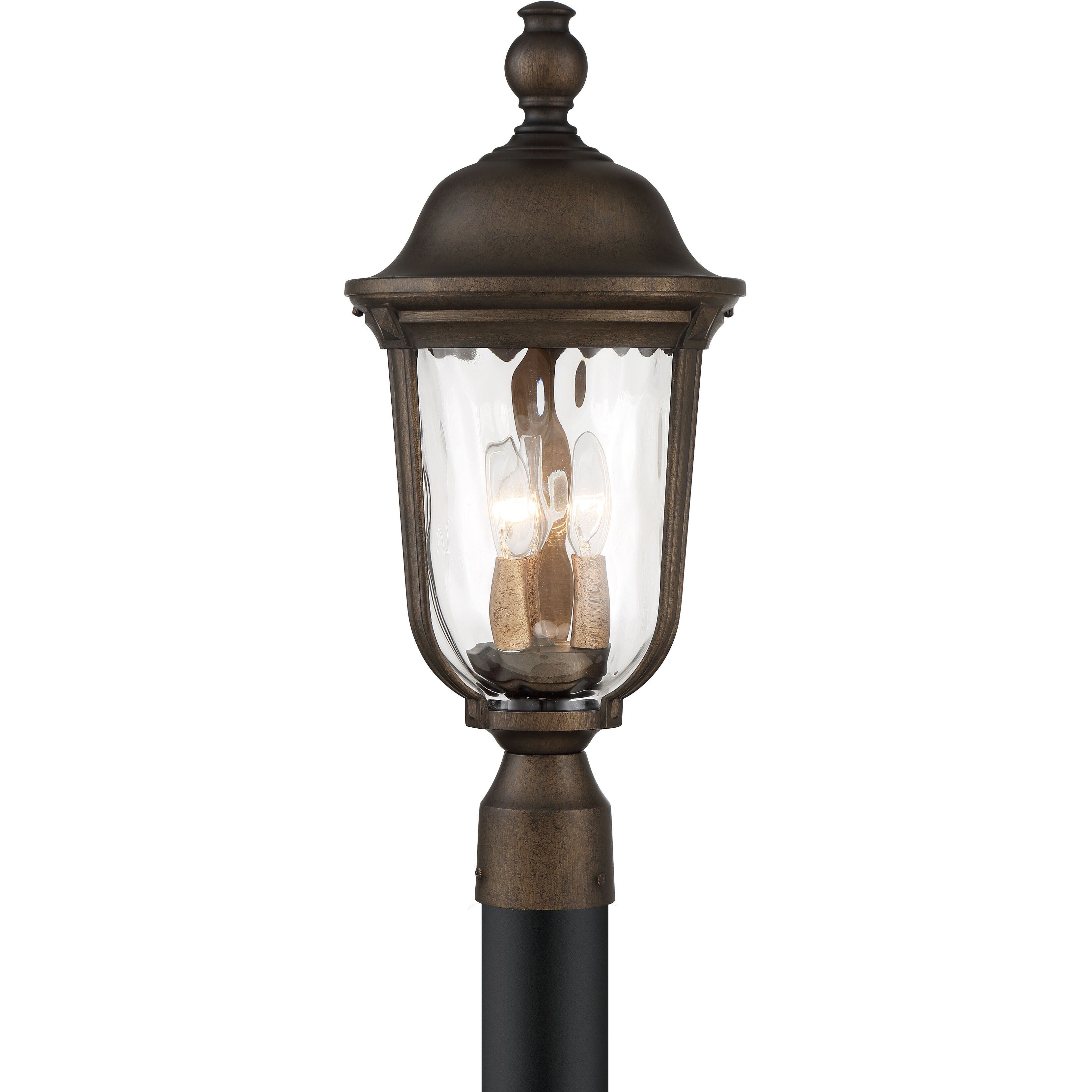 Havenwood 3 Light 21 inch Tavira Bronze And Alder Silver Outdoor Post Mount, Great Outdoors 