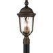 Havenwood 3 Light 21 inch Tavira Bronze And Alder Silver Outdoor Post Mount, Great Outdoors 