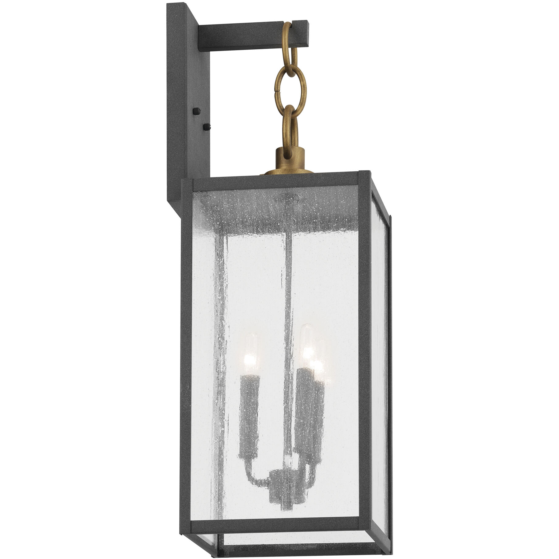 Lahden 3 Light 26 inch Weathered Zinc Outdoor Wall Sconce, Large