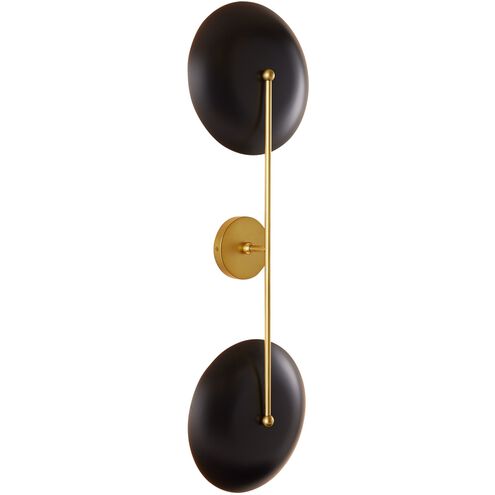 Griffith 2 Light 12 inch Antique Brass Sconce Wall Light
