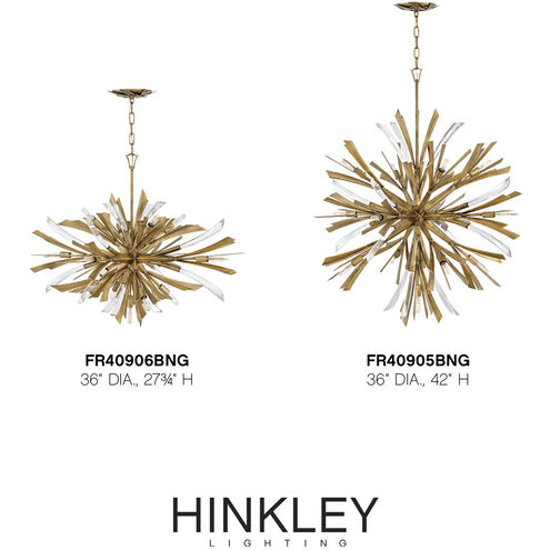 Vida LED 36 inch Burnished Gold Chandelier Ceiling Light