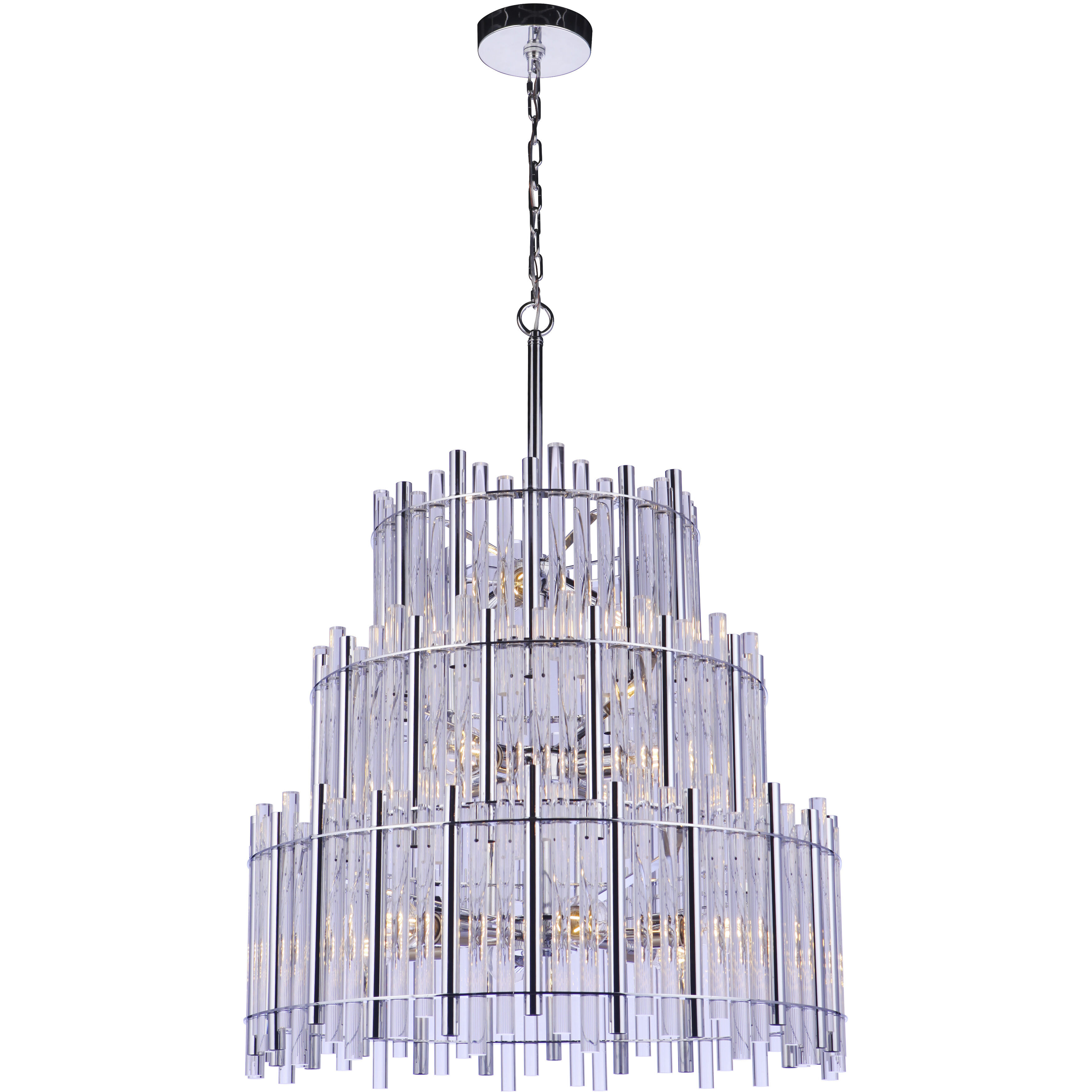 Reveal 13 Light 28 inch Chrome Chandelier Ceiling Light