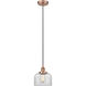 Edison Bell LED 8 inch Antique Copper Mini Pendant Ceiling Light