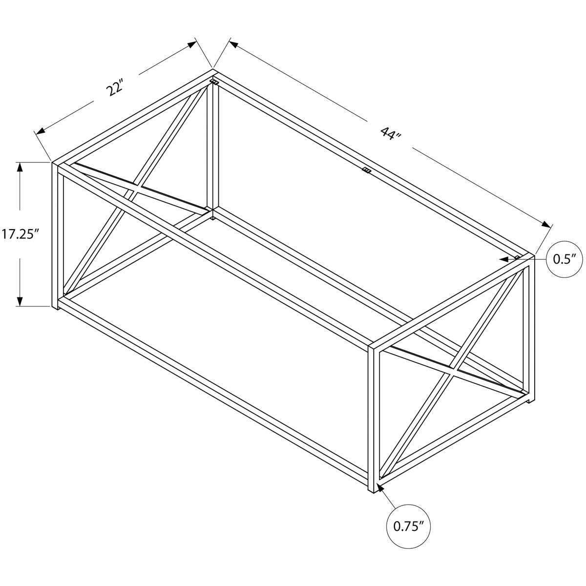 Silver Spring 44 X 22 inch Gold and Clear Accent Table or Coffee Table