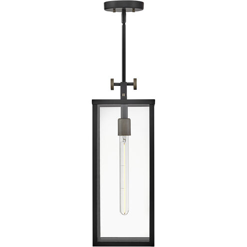 Catalina 1 Light 7.5 inch Black with Burnished Bronze Outdoor Hanging