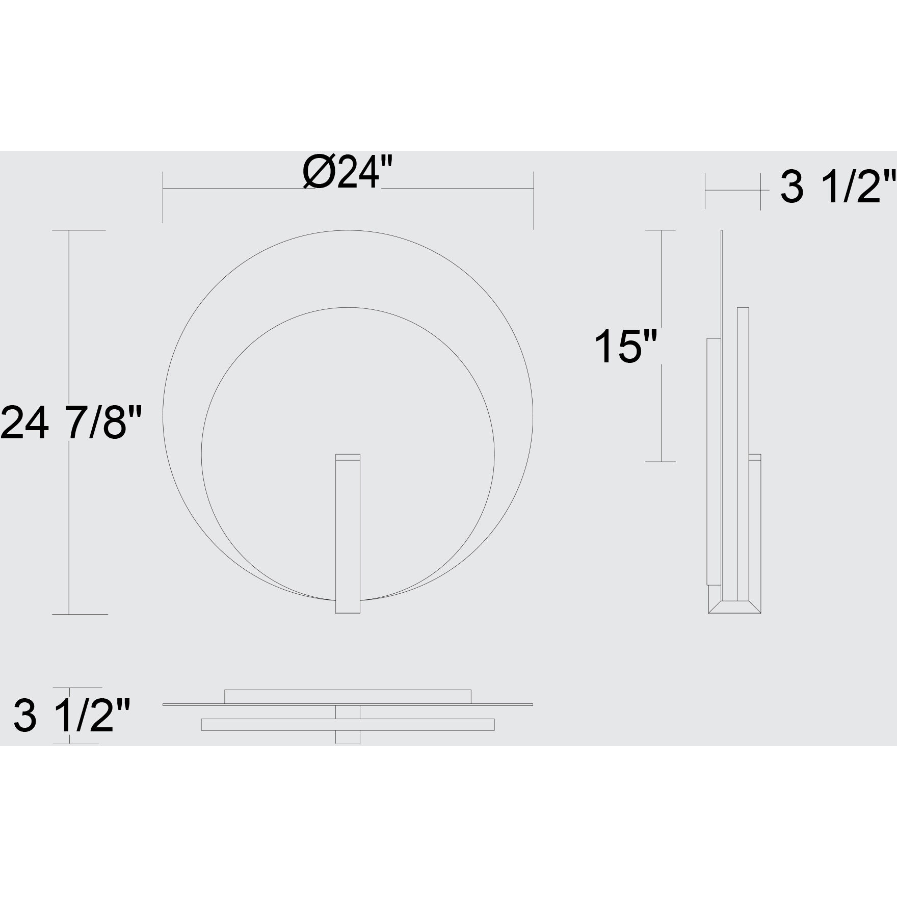 Eclipse LED 24.75 inch Sand Black Outdoor Wall Sconce