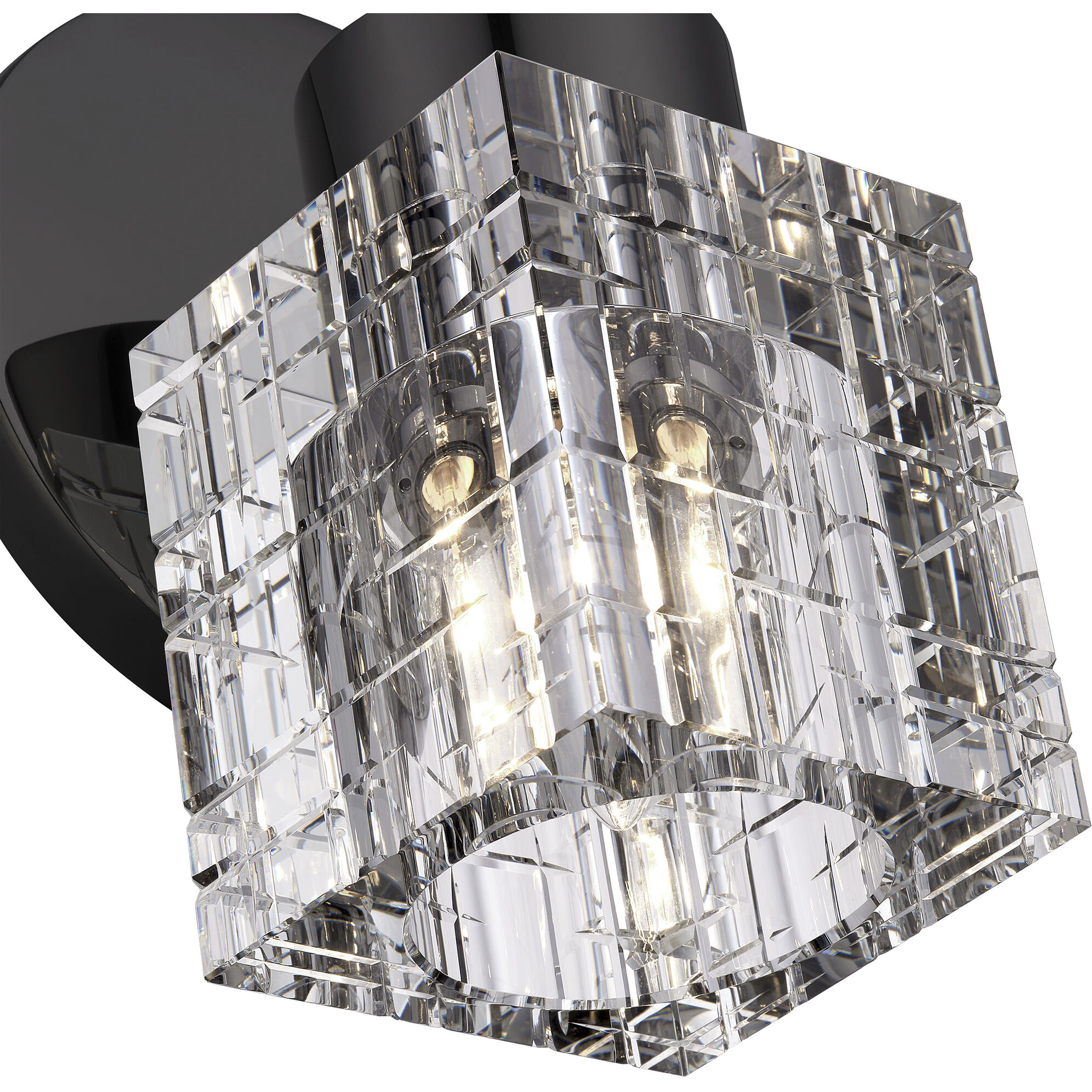 Rotterdam 1 Light 7 inch Black Chrome Crystal Single Sconce Wall Light