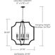 Lesley 6 Light 27.75 inch Black Iron Foyer Ceiling Light
