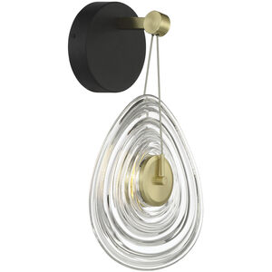 Topknot LED 11 inch Coal and Brushed Gold Wall Sconce Wall Light
