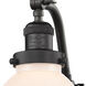 Franklin Restoration Olean LED 29 inch Oil Rubbed Bronze Bath Vanity Light Wall Light in Matte White Glass, Franklin Restoration