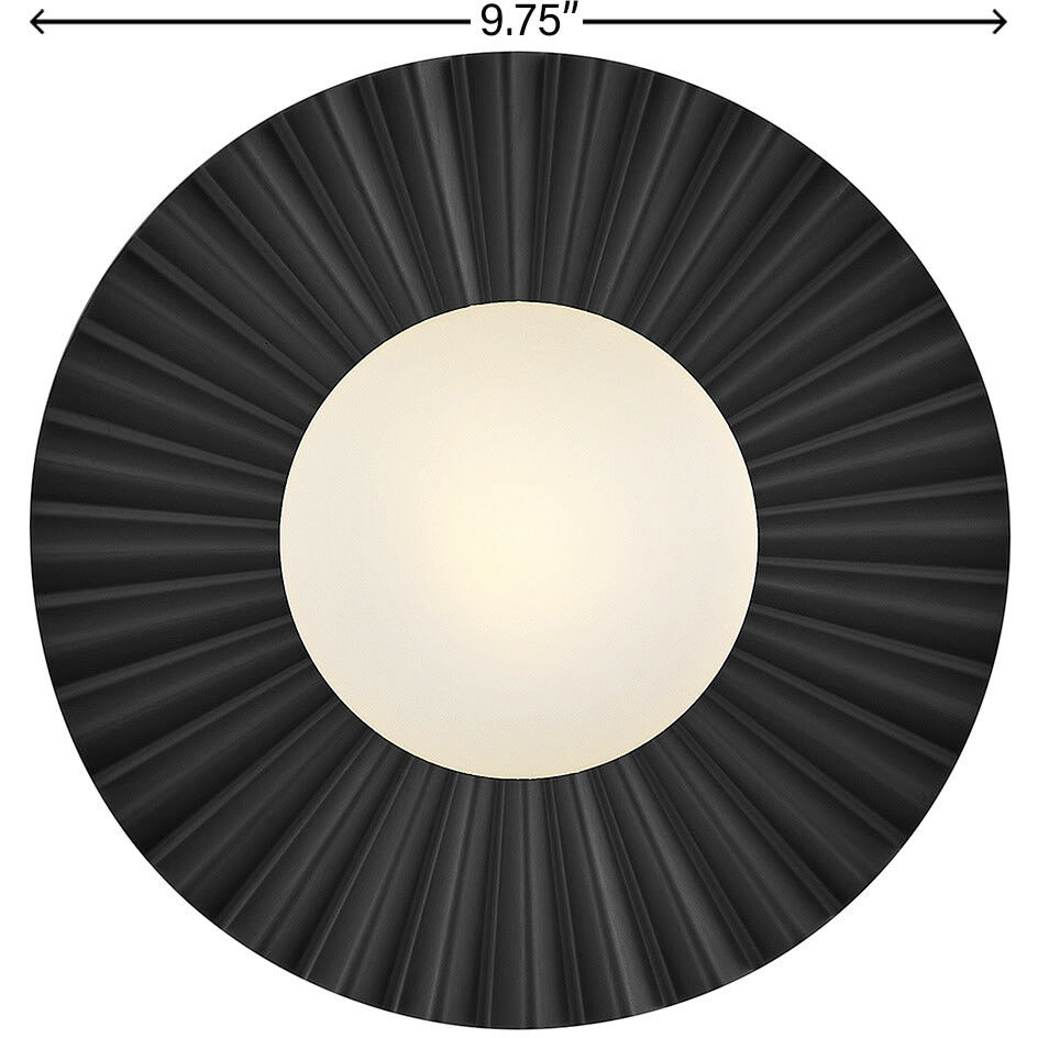 Stevie 1 Light 9.75 inch Black Flush Mount Ceiling Light, Small