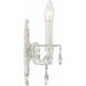 Paris Market Sconce Wall Light in Clear Swarovski Strass, Antique White