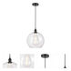 Edison Athens 1 Light 12 inch Matte Black Mini Pendant Ceiling Light