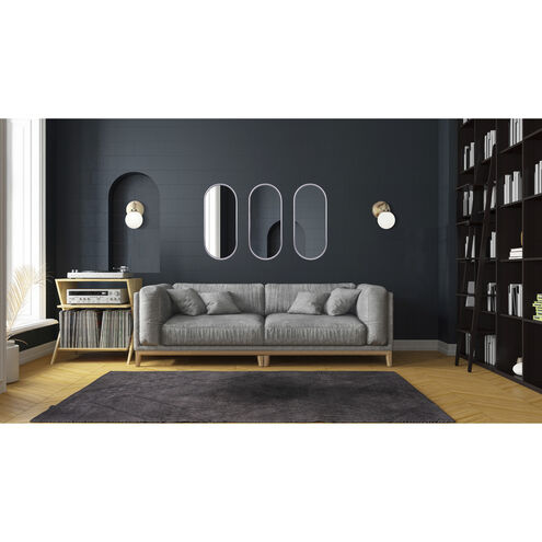 Lyra 27 X 12 inch Brushed Nickel Décor Mirror