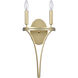 Noura 2 Light 10 inch Champagne Gold and Clear Sconce Wall Light