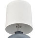 Skye 28 inch 9 watt Frosted Blue with Clear and Polished Nickel Table Lamp Portable Light