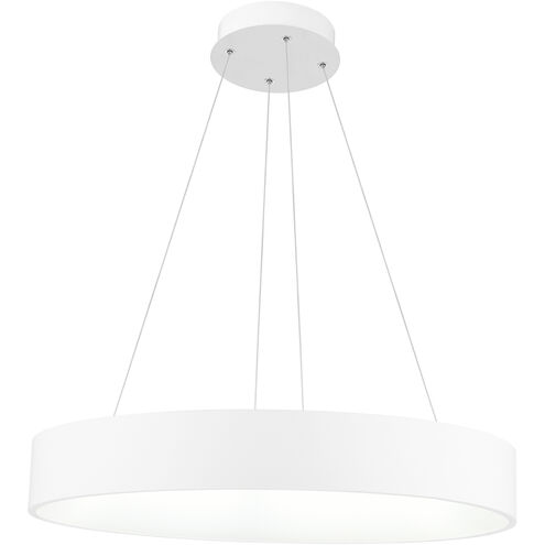 Arenal LED 24 inch White Drum Shade Pendant Ceiling Light