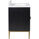 Kallista 30 X 34 inch Dark Sapphire/Caviar Black/Natural/White/Antique Brass Vanity with Undermount Sink