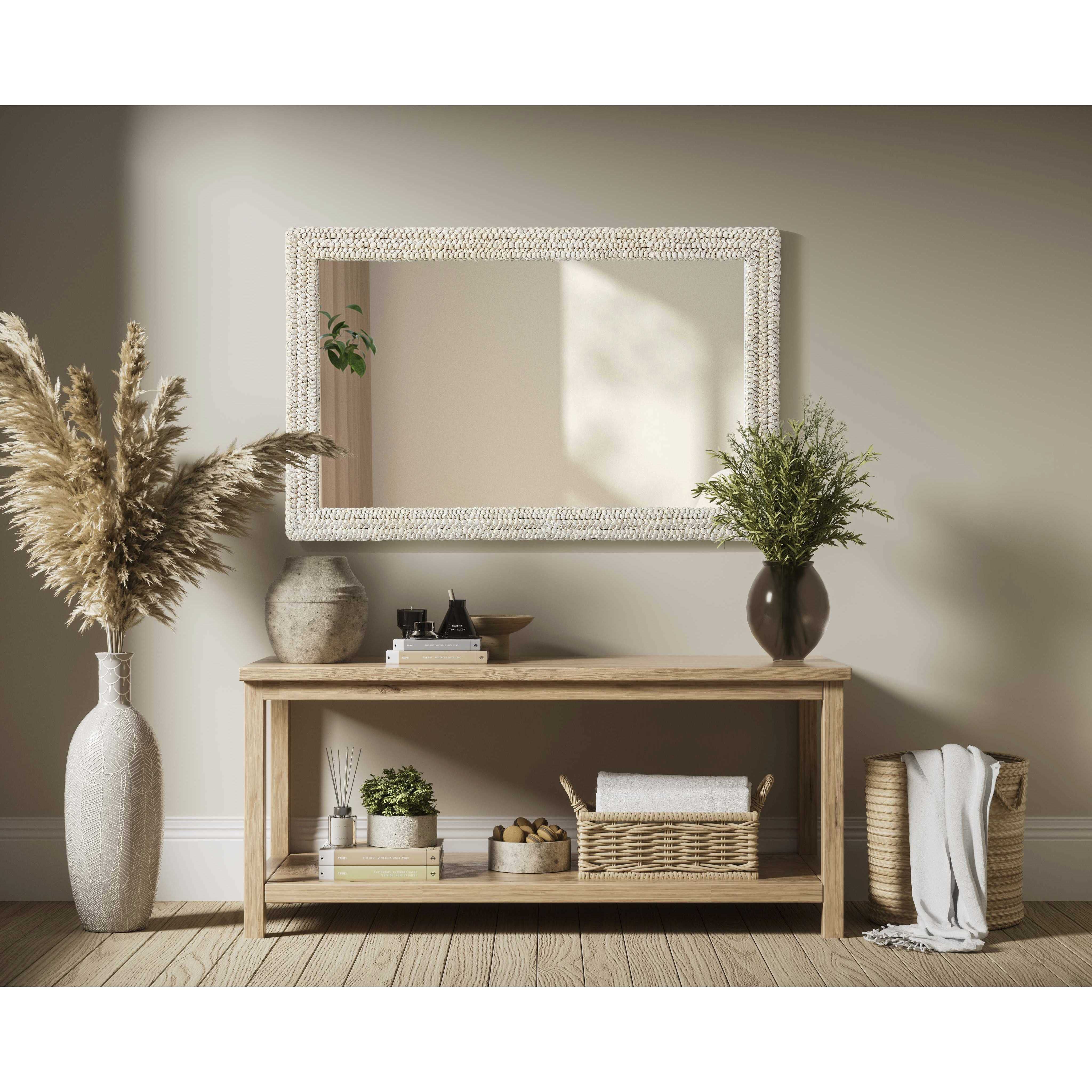 Marlowe 55 X 35 inch Linen White Mirror
