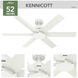 Kennicott 52 inch Fresh White Outdoor Ceiling Fan