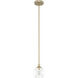Xidane 1 Light 6 inch Alturas Gold Mini Pendant Ceiling Light