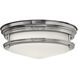 Hadley 2 Light 12 inch Chrome Indoor Flush Mount Ceiling Light in White