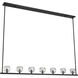 Aragon 7 Light 56 inch Matte Black Linear Chandelier Ceiling Light