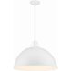 Soto 1 Light 20 inch White Pendant Ceiling Light