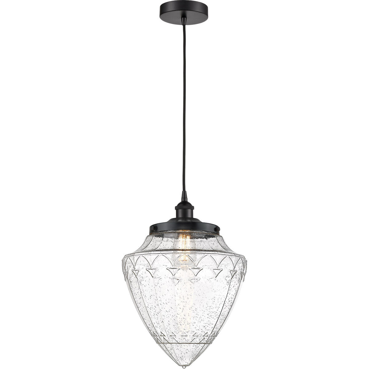 Edison Bullet LED 12 inch Matte Black Mini Pendant Ceiling Light